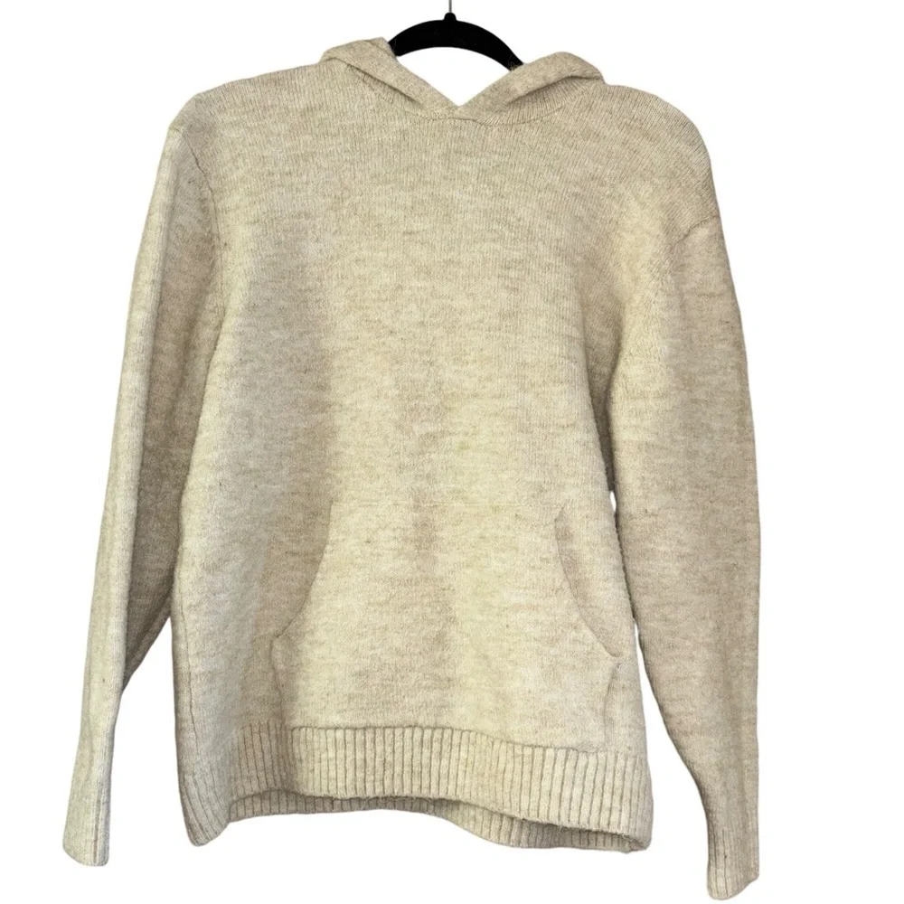 Old Navy Go Recycled Pullover Hoodie Cream Color Women’s L Cozy Comfortable